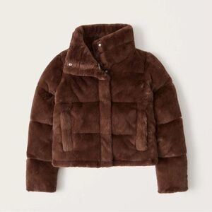 Abercrombie Faux Fur Puffer Jacket XS